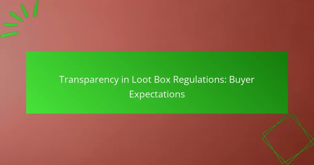 Gennemsigtighed i Loot Box-reguleringer: Køberforventninger